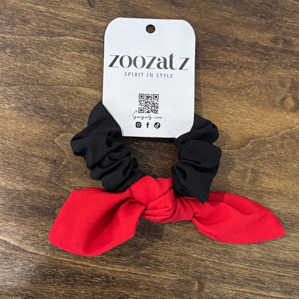 NWT - ZooZatz Louisville Cardinal Black and Red Scrunchie